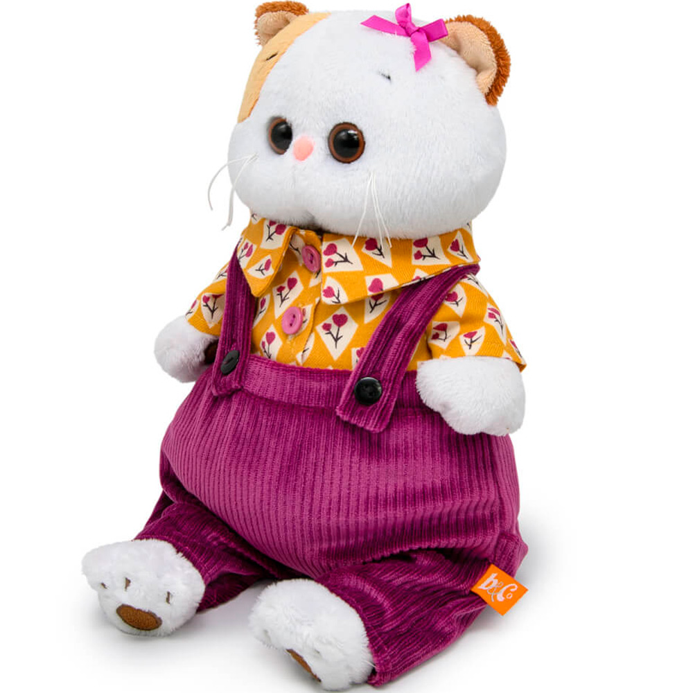 Кошечка Ли Ли в вельветовом полукомбинезоне