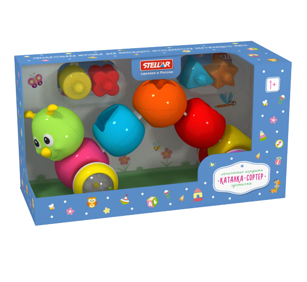 Каталка-сортер Гусеничка-2