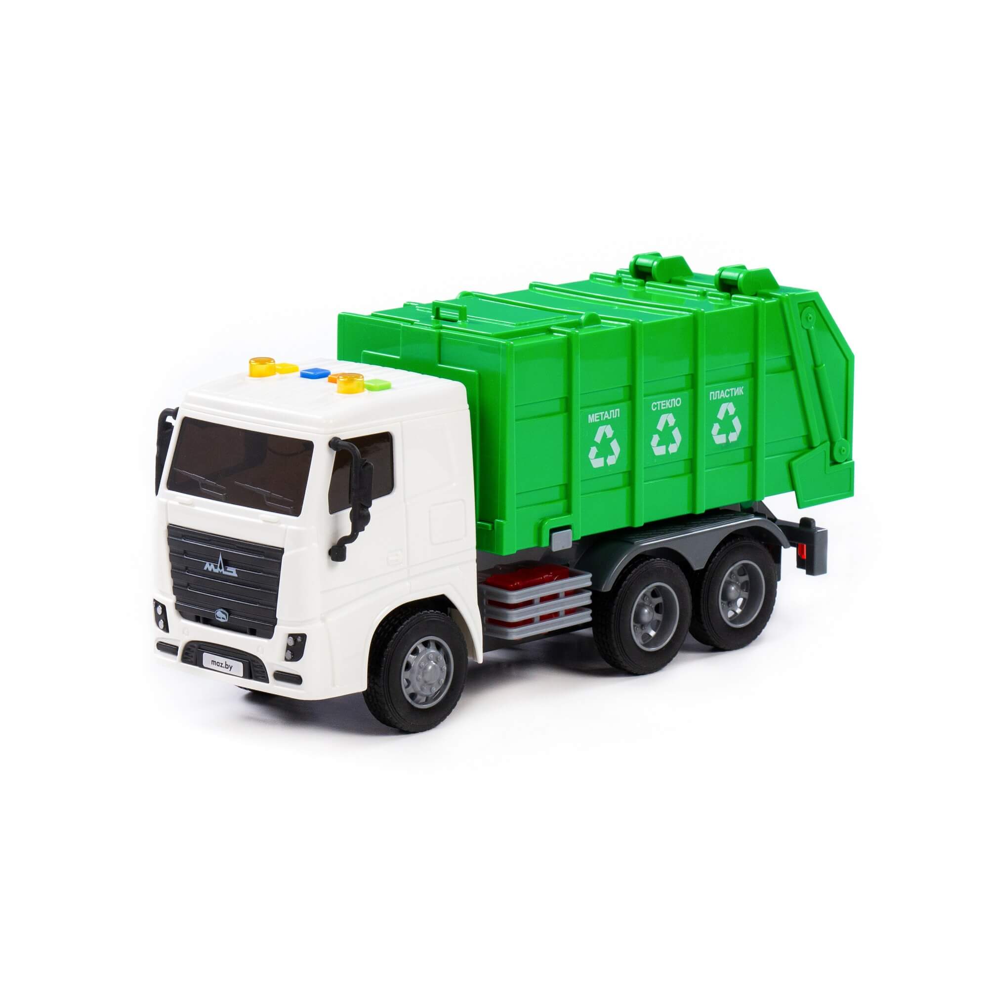 Автомобиль коммунальный МАЗ инерционный (со светом и звуком) (в коробке)