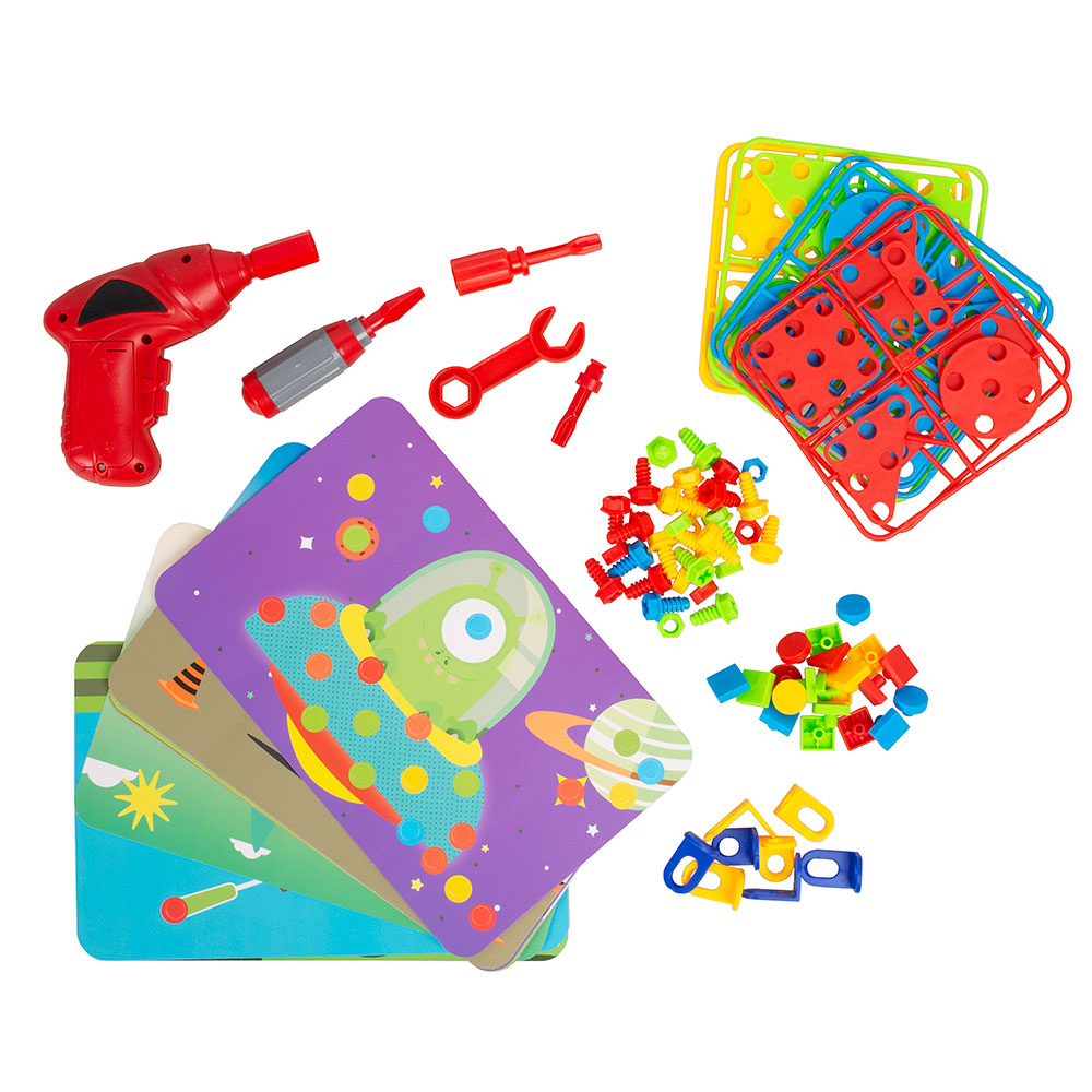 Конструктор с шуруповертом 222 детали CXL200-65C в коробке