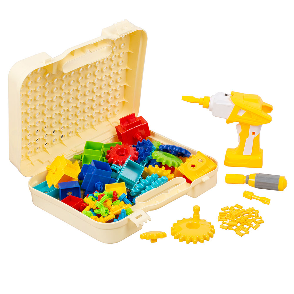 Конструктор с шуруповертом 222 детали CXL200-70A в коробке