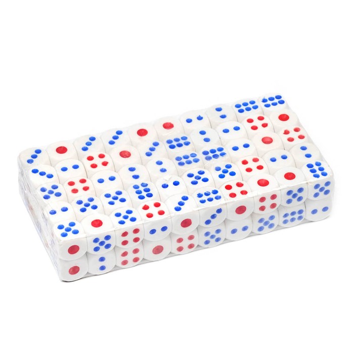 Кубики игральные,1.4×1.4 см /100 шт.