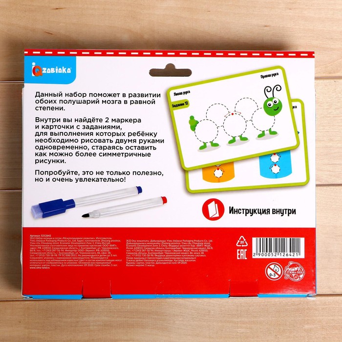 Набор пиши-стирай Межполушарное развитие 3+