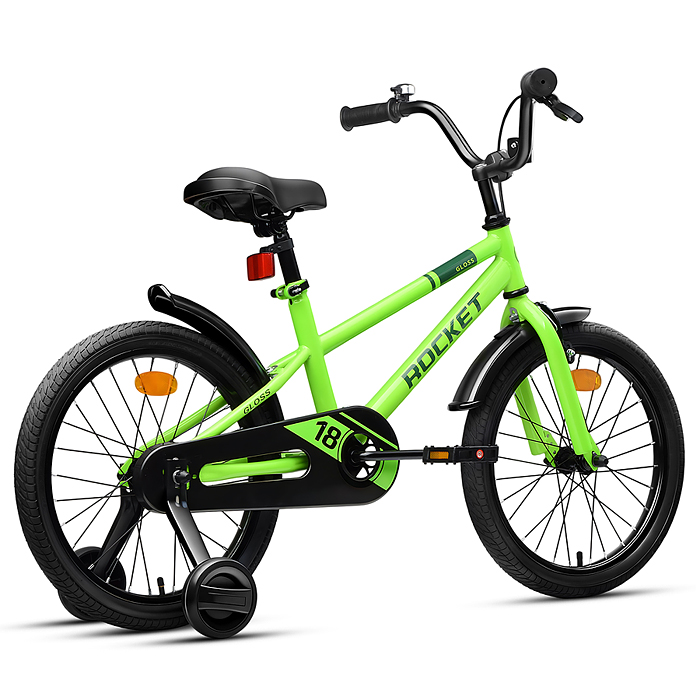 Велосипед 18" Rocket Gloss, цвет зеленый
