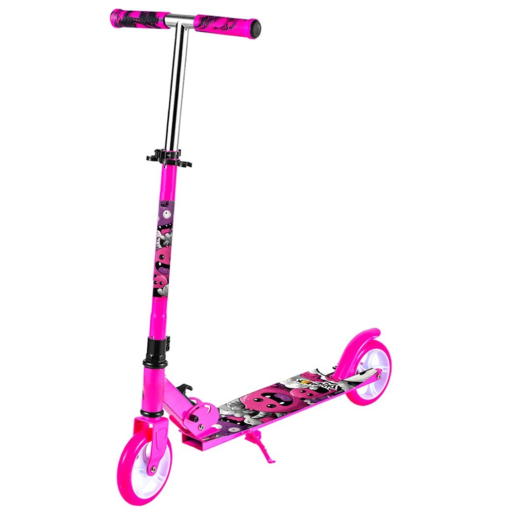 Самокат 2-х колесный PU 145 мм, розовый 358-032