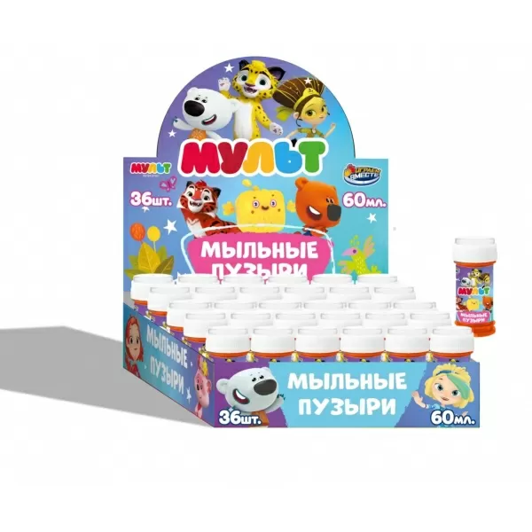 Мыльные пузыри Играем вместе Мульт 60мл уп-36шт 329729