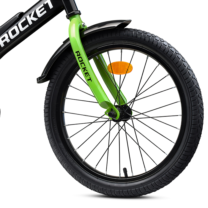 Велосипед 12" Rocket Phoenix, цвет черно/зеленый