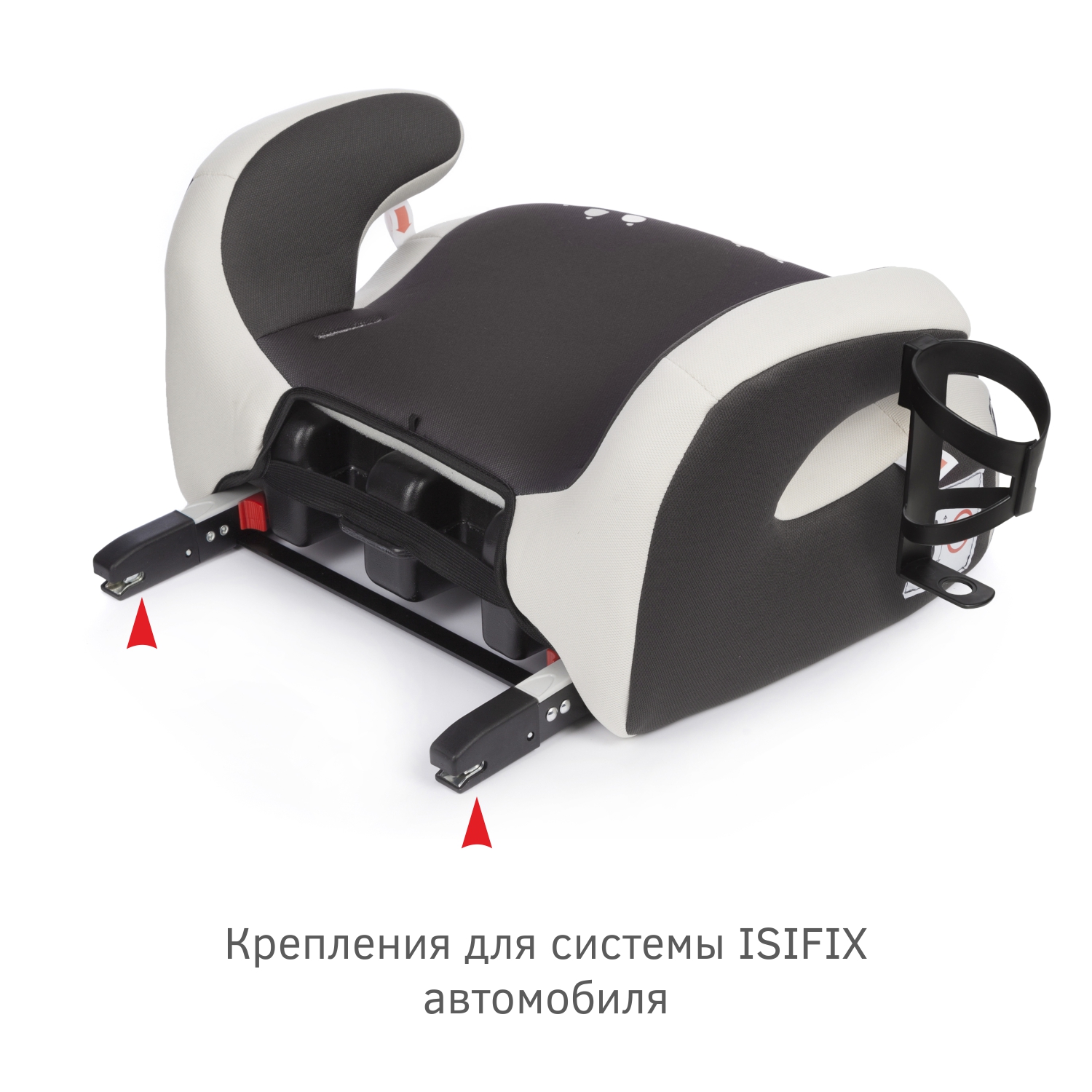 Автокресло Siger Бустер Fix Lux гр.III, енот серый, бежевый